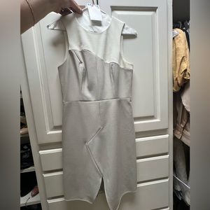 Beautiful Tibi cream and grey colored asymmetric TIBI dress